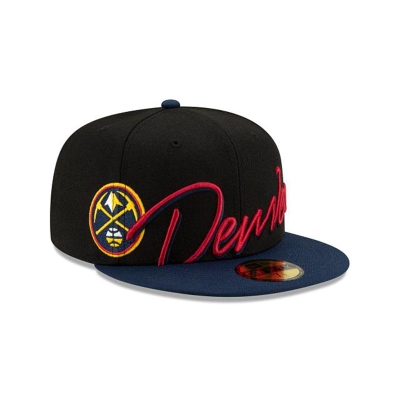 Sapca New Era Denver Nuggets NBA Cursive 59FIFTY Fitted - Negrii